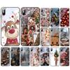 Милый рождественский олень елка Стеклянный чехол для телефона Для Samsung S25 S24 S23 S22 Ultra S24 Plus A55 A16 A54 A15 A56 A36 S25 FE