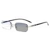 Деловые фотохромные очки для близорукости для мужчин с алмазной огранкой без оправы UV400 роскошные очки с изменением цвета диоптрии от -1,0 до -4,0