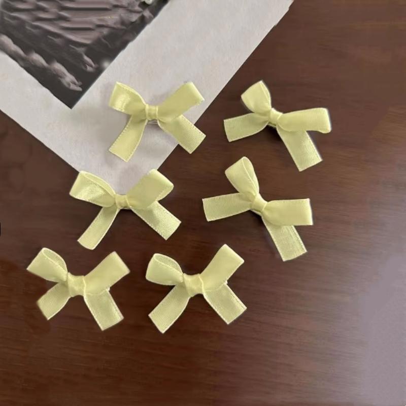6 шт./компл. головной убор с мини-бантом для девочек, однотонные аксессуары для волос, милые заколки для волос, усовершенствованный головной убор принцессы, заколка для волос