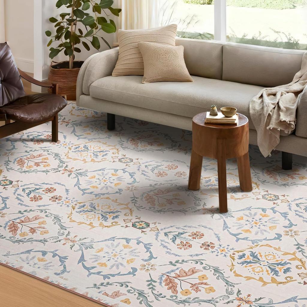 Moroccan Bedroom Carpet Anti Slip and Dirt Resistant Bedside Carpet Living Room Coffee Table Sofa Carpet