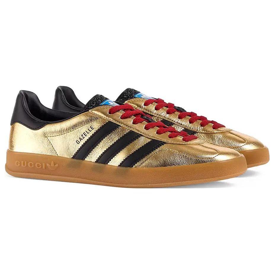 Adidas Кожаные кроссовки с низким верхом на шнуровке Женские кроссовки Золотой 707861 AAA2M 8043