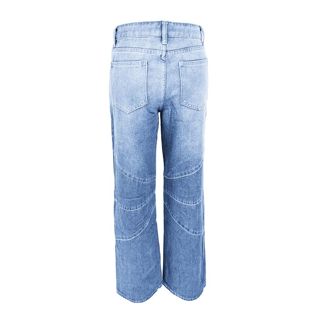 Women Hip Hop Baggy Jeans Wide Leg Mid-Low Waist Jeans Loose Boyfriends Jeans Vintage Denim Pants