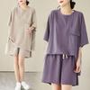 Women's Plus Size Casual Summer Sport Shorts Set - Stylish Two-Piece for Students