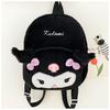 Cartoon Lovely Hello Kitty Plush Backpack Cinnamoroll Kuromi Girl Heart Large Capacity My Melody Shoulders Bag Christmas