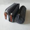 Simple Felt Zipper Cosmetic Pouch Pencil Bag Pen Case School Supplies Stationery