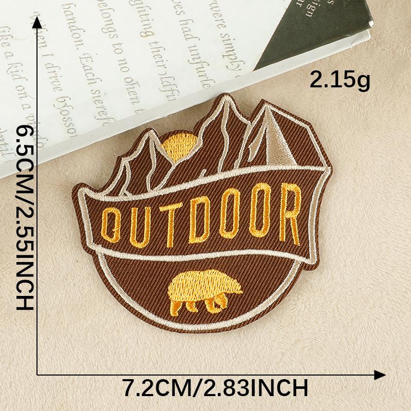 Outdoor Camping Embroidery Patch Iron On Patches For Clothing Thermoadhesive Patches On Clothes DIY Badges Applique On Jacket