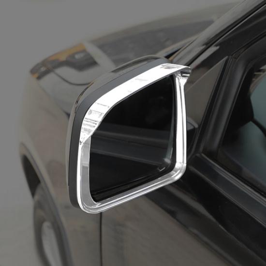 For Dodge Durango 11-26 Chrome Side View Mirror Rain Guard Eyebrow Cover Trim 2P