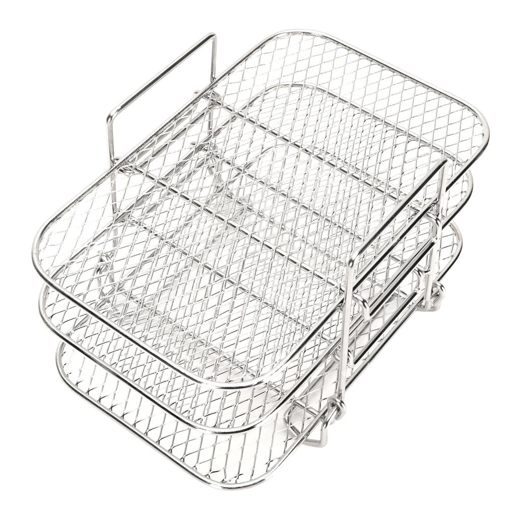 Трехуровневая решетка для фритюрницы из нержавеющей стали 304, решетка для дегидратора, многоуровневая решетка для гриля, можно мыть в посудомоечной машине