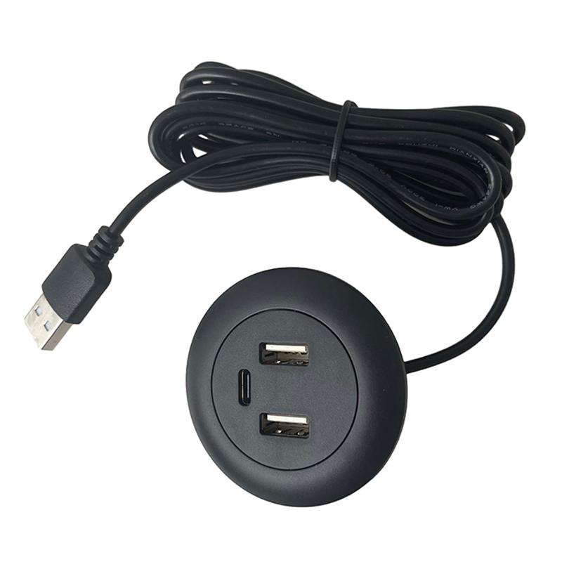 Встроенное настольное зарядное устройство USB Type-C, мебельная розетка для дивана, многофункциональный скрытый разъем для кабеля быстрой зарядки