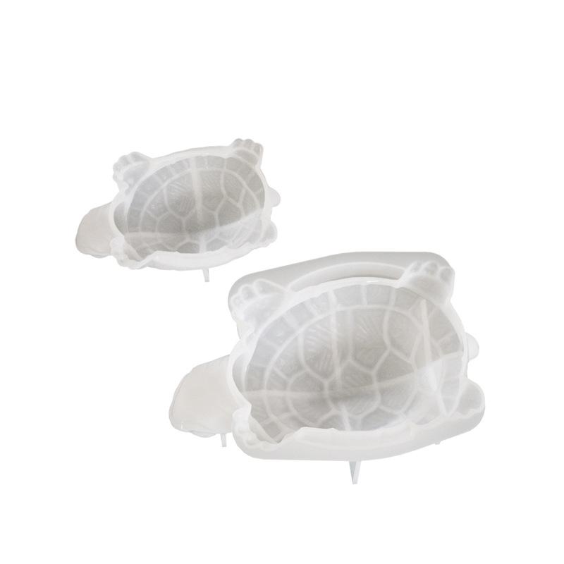 1Pc DIY Epoxy 3D Three-dimensional Turtle Size Wood Mold Aromatherapy Plaster Candle Ornament Silicone Ornament