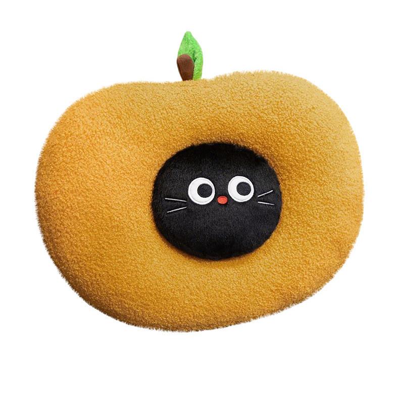 Плюшевая Подушка-Кот Apple Мультяшная Мягкая с Коротким Ворсом Мечтательная Подушка-Плед Для Детей и Подростков