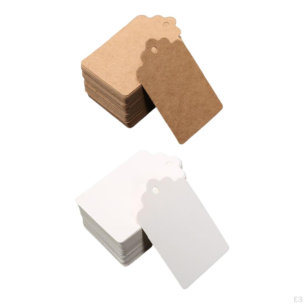 100 Pcs Paper Tags Multipurpose Personalize Vintage Style Hanging for Gift Wrap Baking Party Wedding