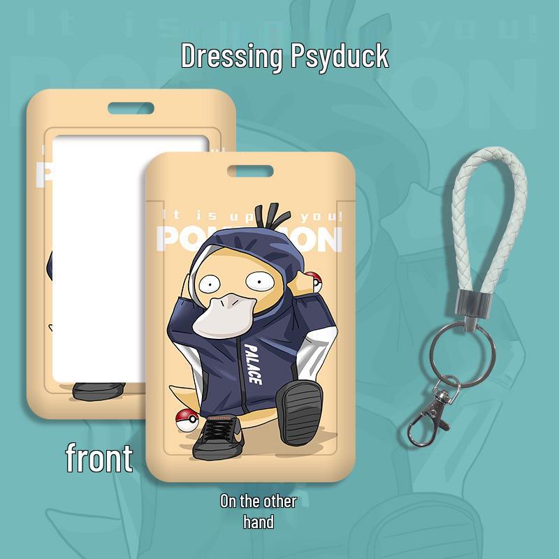 Cartoon Lanyard ID Holder for Students: School, Bus, Meal, or Work Badge