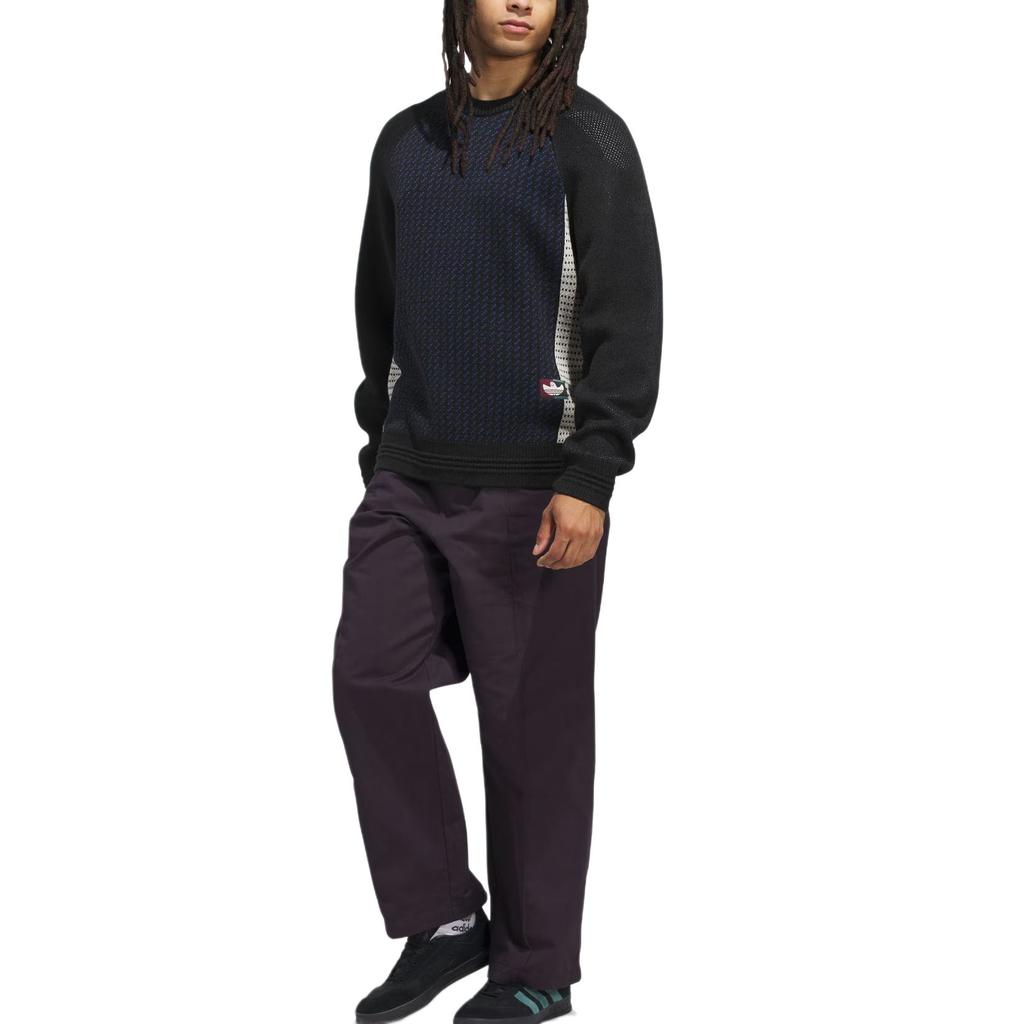 Adidas Originals Shmoofoil FW25 Марк Гонзалес Скейтбординг Полностью Модный Свободный Крой С Круглым Вырезом С Длинным Рукавом Вязаный Свитер Мужской свитер JX5442