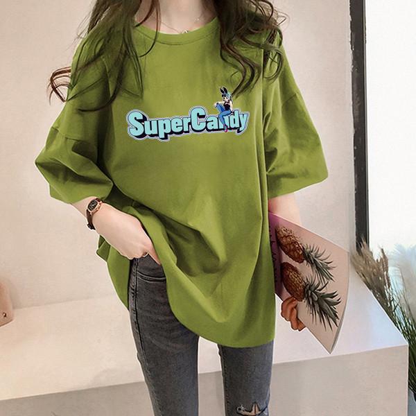 Summer new Harajuku short-sleeved t-shirt female tide Korean version loose street hip-hop on clothes tide