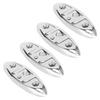 4Pcs Boat Cleat Stainless Steel Foldable Flip Up Marine Handware 6x2.1in