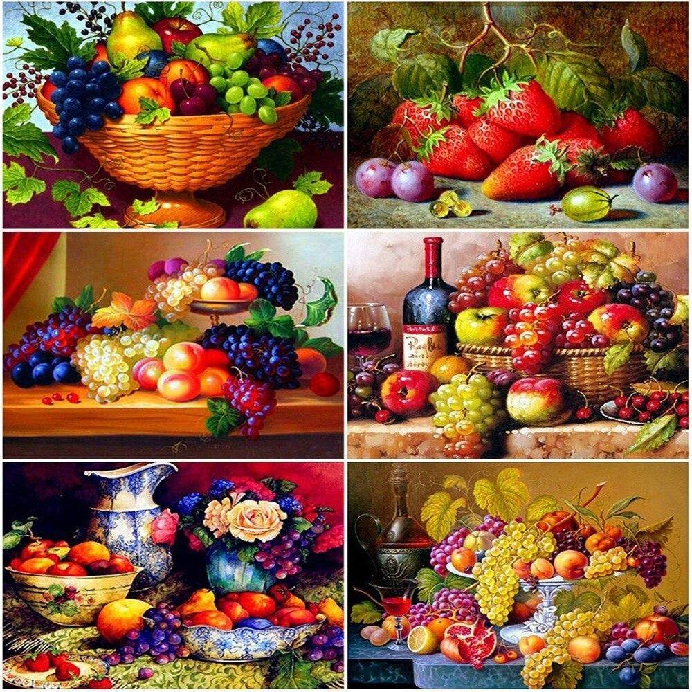 5D Diamond Painting Cross Stitch Fruit Picture With Rhinestone Diamond Mosaic Sale Full Round Drill  Embroidery