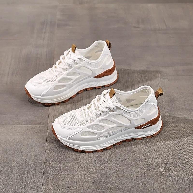 Fashion Casual Light Sports Forrest Gump Shoes Women's 2025 Summer New Mesh Breathable Color Matching Moral Training