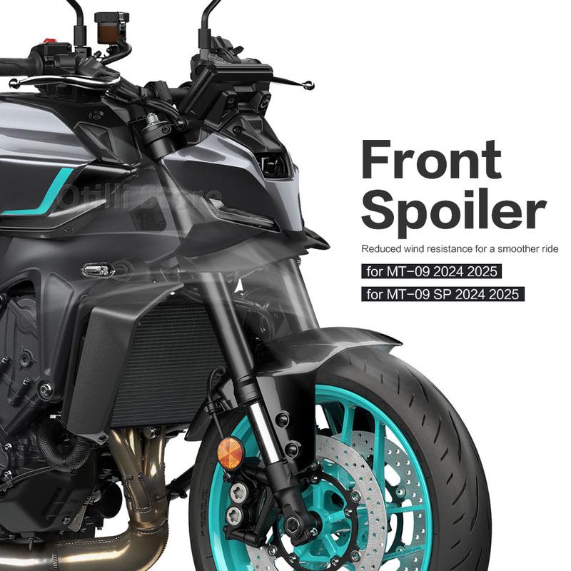 New Motorcycle Black Naked Front Spoiler Winglet Aerodynamic Wing Kit Spoiler For YAMAHA MT-09 SP MT 09 MT09 2024 2025