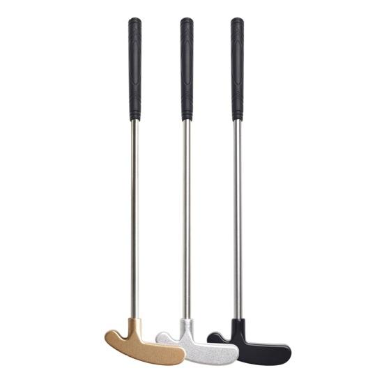 1 Set Mini Golf Putter Club with 2 Golf Balls TPR Grip Right Left Handed Stainless Steel Golf Club Kids Adults Table Game Golf Putter Training