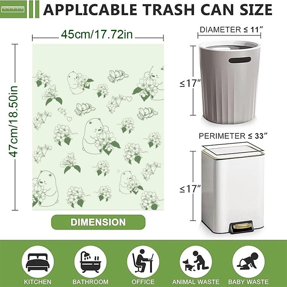 30/50/100pcs/rolls Thickened Material Drawstring Garbage Bag Camellia Fragrance Bag Household Use