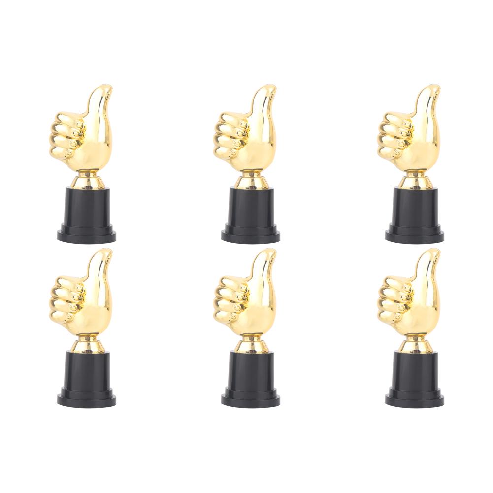 1-10pcs Thumbs Up Trophy Football Plastic Gold Trophies Encouragement Mini Victory Trophies Award Prize For Children Party Favor