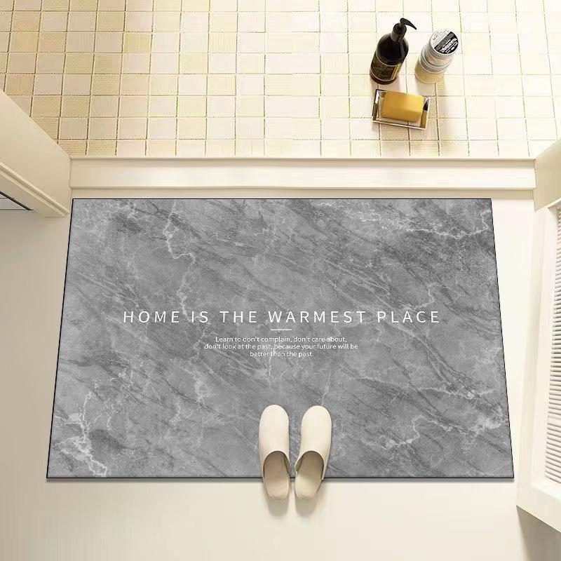 Marble Diatom Mud Mat Toilet Quick Drying Absorbent Foot Mat Bathroom Dirty Easy To Take Care of Non-slip Mat