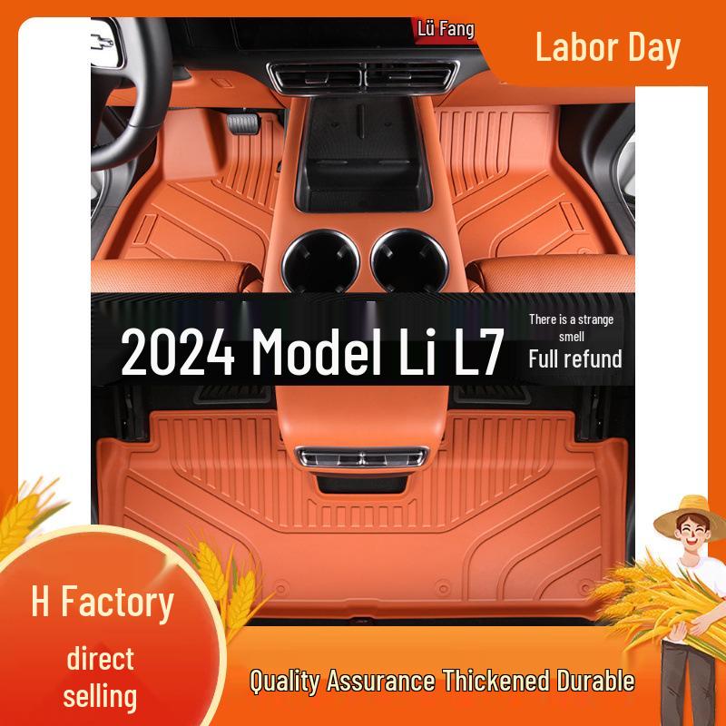 Полностью закрывающие ТПЭ коврики для пола для автомобиля Li Auto L7 2024 года, аксессуары