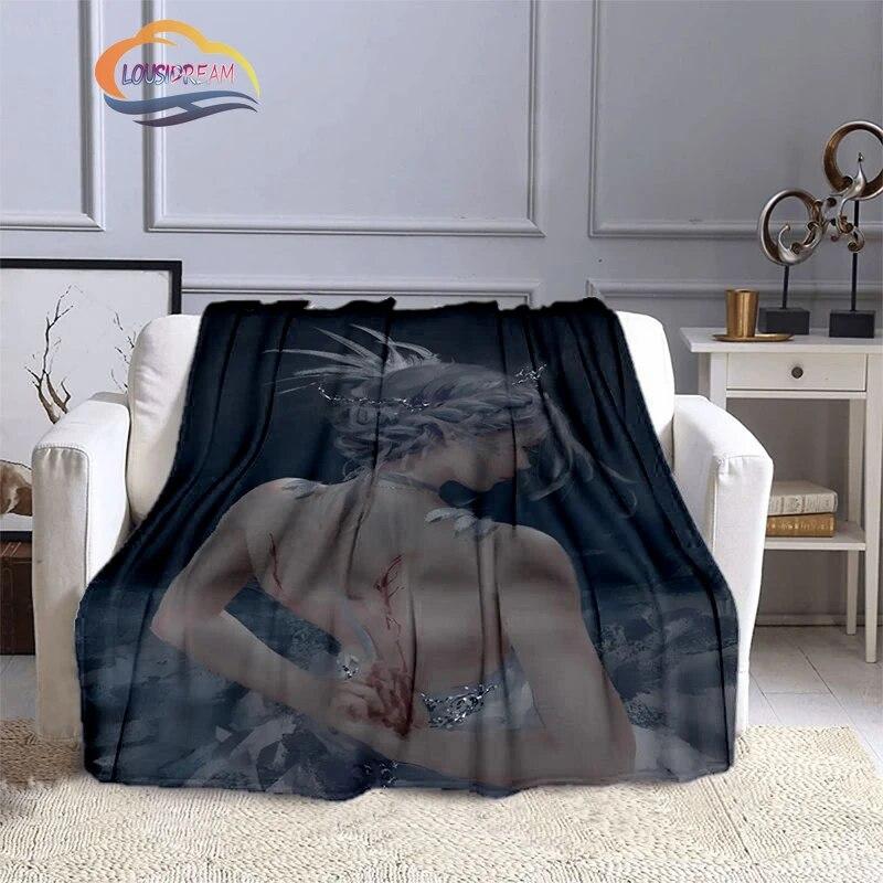 Ghost Blade Blanket 3D Printing Sexy   by Wolp Flannel Cashmere Blanket Girl Gift Beautiful Cartoon Girl