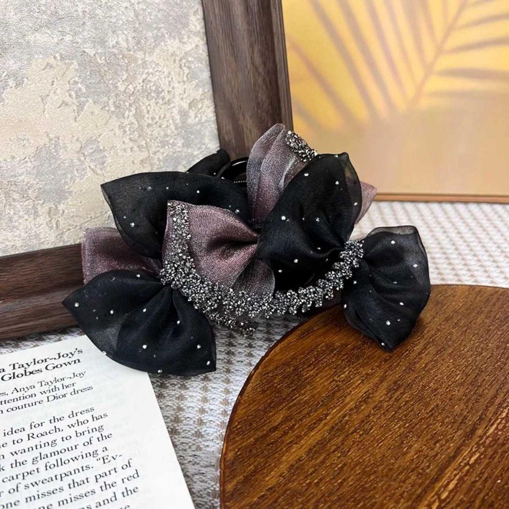 Shiny Hair Clip Mesh Hairpin Grips Hair Headwear Hair Claw For Girls