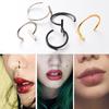 1 Pc Unisex Fashion Punk Style Fake Lip Piercing Ring Nose Ring Body Piercing Jewelry Gifts