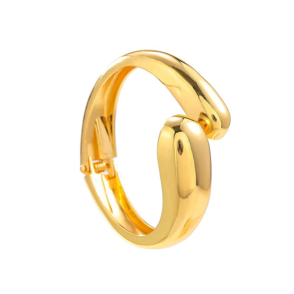 Изысканный европейско-американский глянцевый открытый браслет в форме капли воды