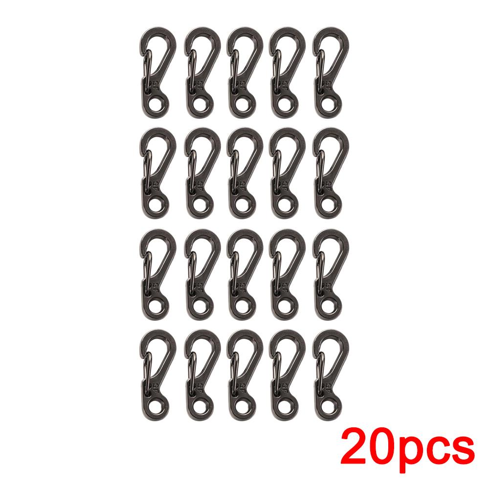 10/20 шт. Мини-карабины для выживания на открытом воздухе, рюкзак с застежкой-крючком, брелок для ключей, EDC, небольшие подвесные тактические принадлежности для кемпинга