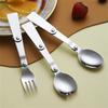 Storage Box 304 Stainless Steel Creative Pocket Spoon Folding Fork Camping Tableware Folding Spoon