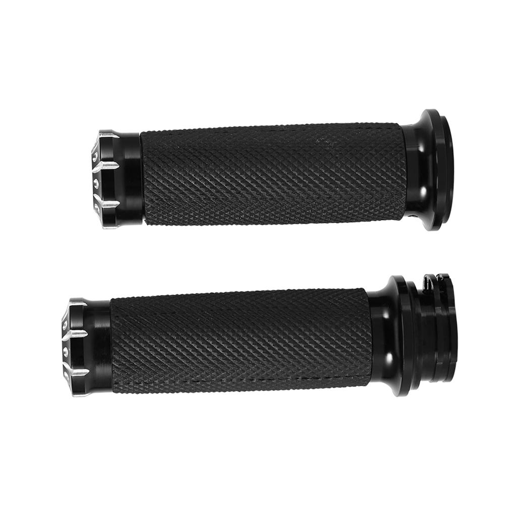 1in Motorcycle Handle Bar Hand Grips For Softail Cruiser Chopper Black US