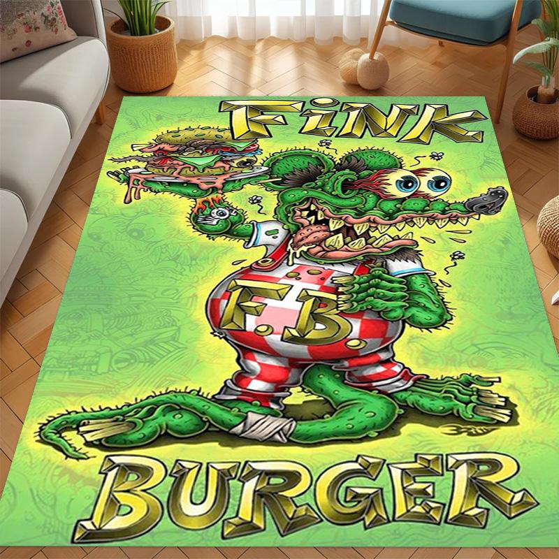 Rat Fink: Wild Ride World Kustom Cars carpet printing Suitable for all seasons Protective pad Doormat Bathroom mat