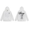 Unisex Hooded Zip-Up Sweatshirt Oversized Cotton Long Sleeve Casual Pullover