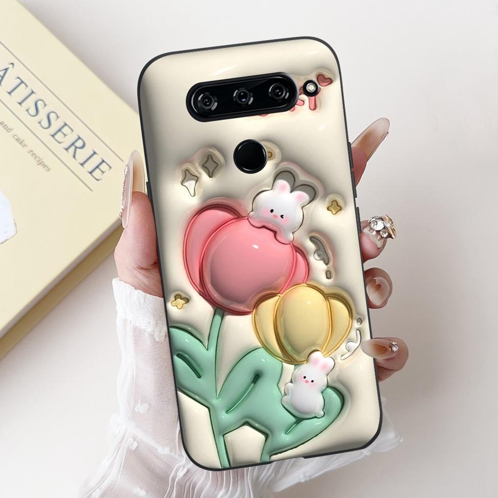 Чехол для LG V40 V50 ThinQ V50S ThinQ, милый мультяшный кот, роскошный, крутой, ударопрочный, силиконовая задняя крышка для LG V50S ThinQ 5G