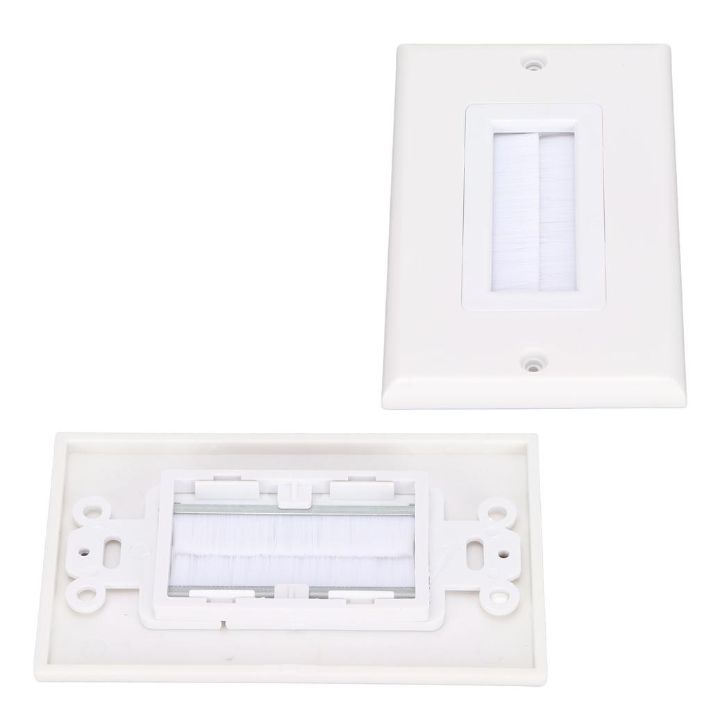 Настенная панель-щетка ABS Пылезащитная вставка для прокладки кабеля Щетинистая настенная розетка для HD Мультимедиа