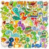 50pcs Cartoon Dinosaur Sticker for Children Water Bottle Skateboard Waterproof Graffiti Stickers