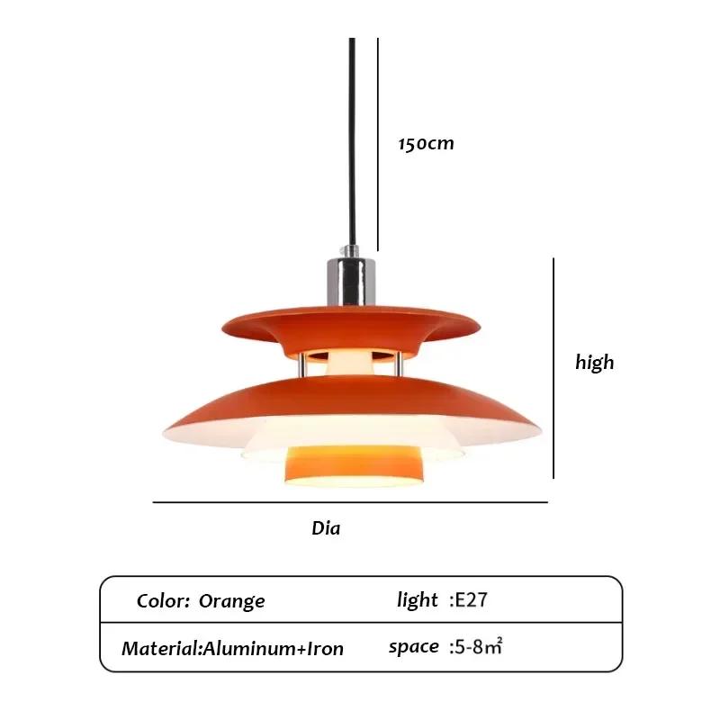 Цветная светодиодная люстра E27 датская люстра обеденный стол люстра гостиная столовая кухня коридор декоративный светильник