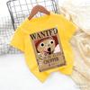 Cute Chopper Cartoon Print Kids TShirt Adorable Anime Character Design Childrens Short Sleeve Tee Perfect for Litt