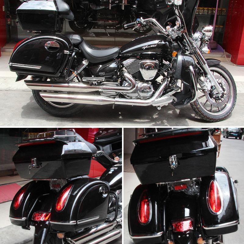 Большой качественный модифицированный боковой кофр для мотоцикла Harley Cruiser