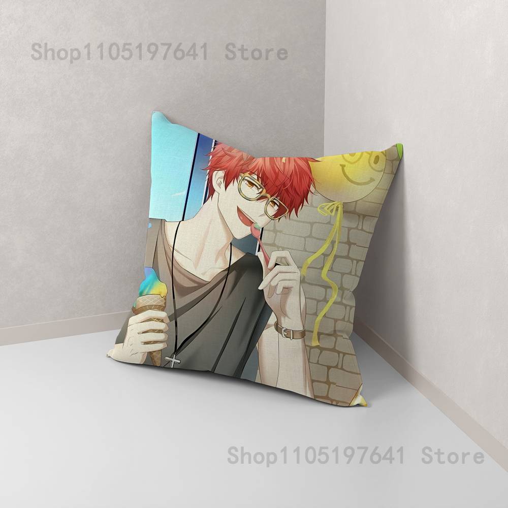 Аниме Mystic Messenger Игра 707 Наволочка милые мультяшные аксессуарыСпальня Диван Декоративная наволочка Мягкая наволочка