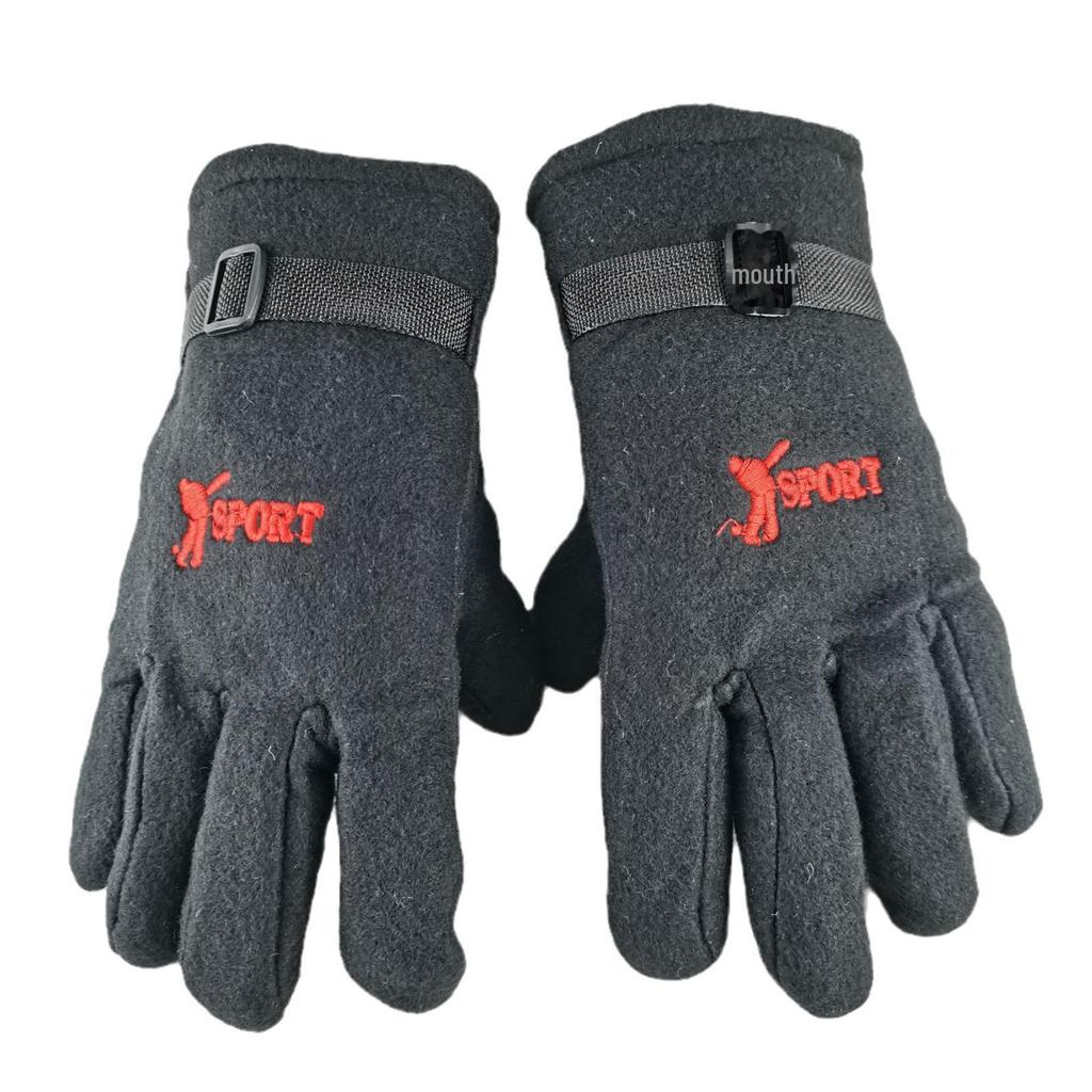 Мужские зимние флисовые перчатки Plus Velvet Polar - теплые, морозостойкие, износостойкие, спортивный дизайн