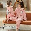 Kids Flannel Pajamas Set Boys Girls Warm Long Sleeve Top And Pants Sleepwear Winter Home Nightwear