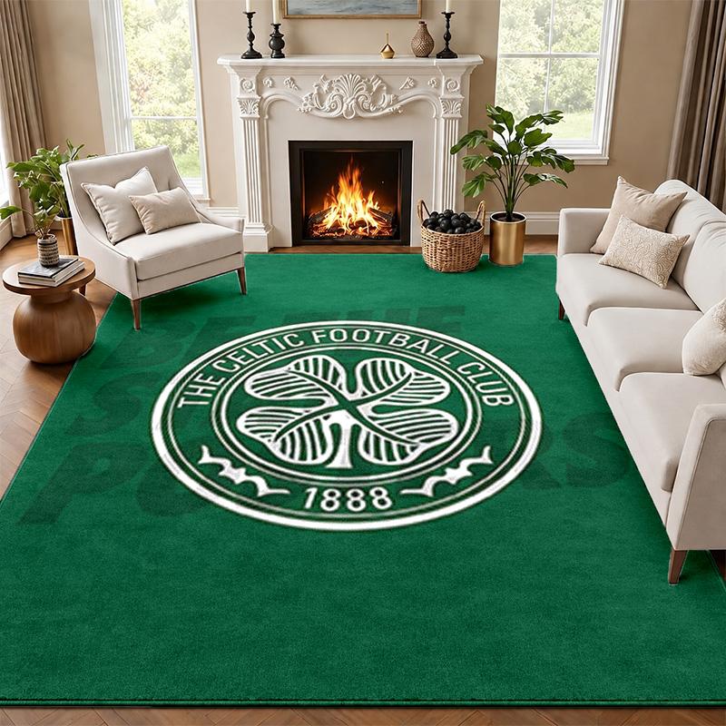 Celtic Football Club Carpet Door Mat for Living Room or Bedroom Protective Mat Under Chair Office Decoration Christmas Gift Birthday Present
