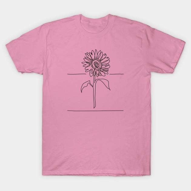 Футболка женская с рисунком подсолнуха, черная с принтом Харадзюку, кавайная футболка, летняя с коротким рукавом, женская футболка, топ