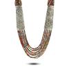 YouBella Fashion Jewellery Antique German Silver Oxidised Plated Tribal Cotton Thread Jewellery