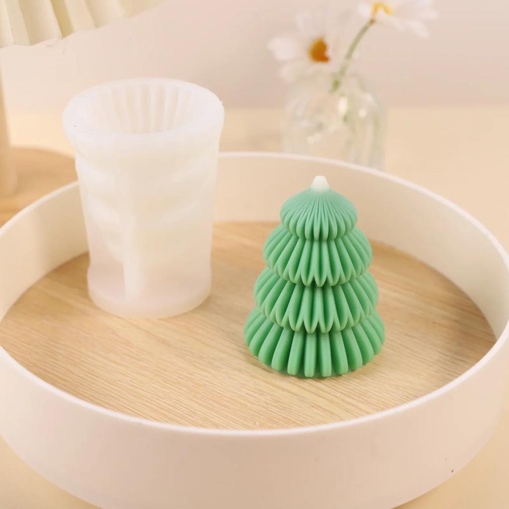 1-4шт трехмерная оригами рождественская елка форма ароматерапевтическая свеча ручная работа сделай сам предметы интерьера декоративные силиконовые формы